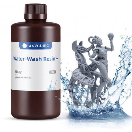 Фотополімерна смола Anycubic Water-Wash Resin Plus 1кг Grey