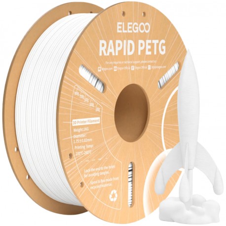 Філамент для 3D принтера ELEGOO Rapid PETG 1 кг 1.75мм  White 