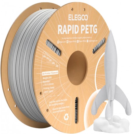 Філамент для 3D принтера ELEGOO Rapid PETG 1 кг 1.75мм Grey (50.203.0222)