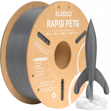 Філамент для 3D принтера ELEGOO Rapid PETG 1 кг 1.75мм Space Grey (50.203.0312)